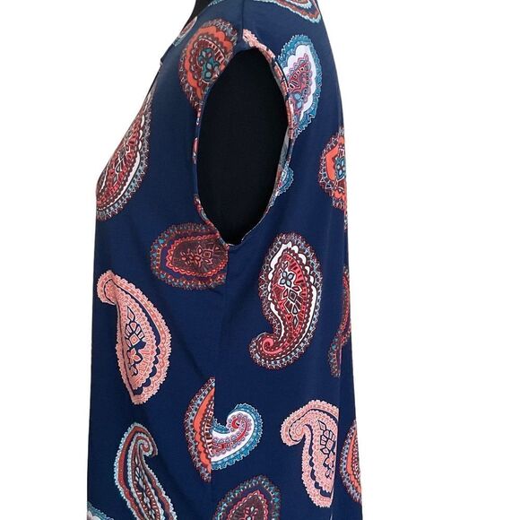 LIZ Claiborne Sleeveless Paisley Print Blouse Size M - Picture 10 of 11